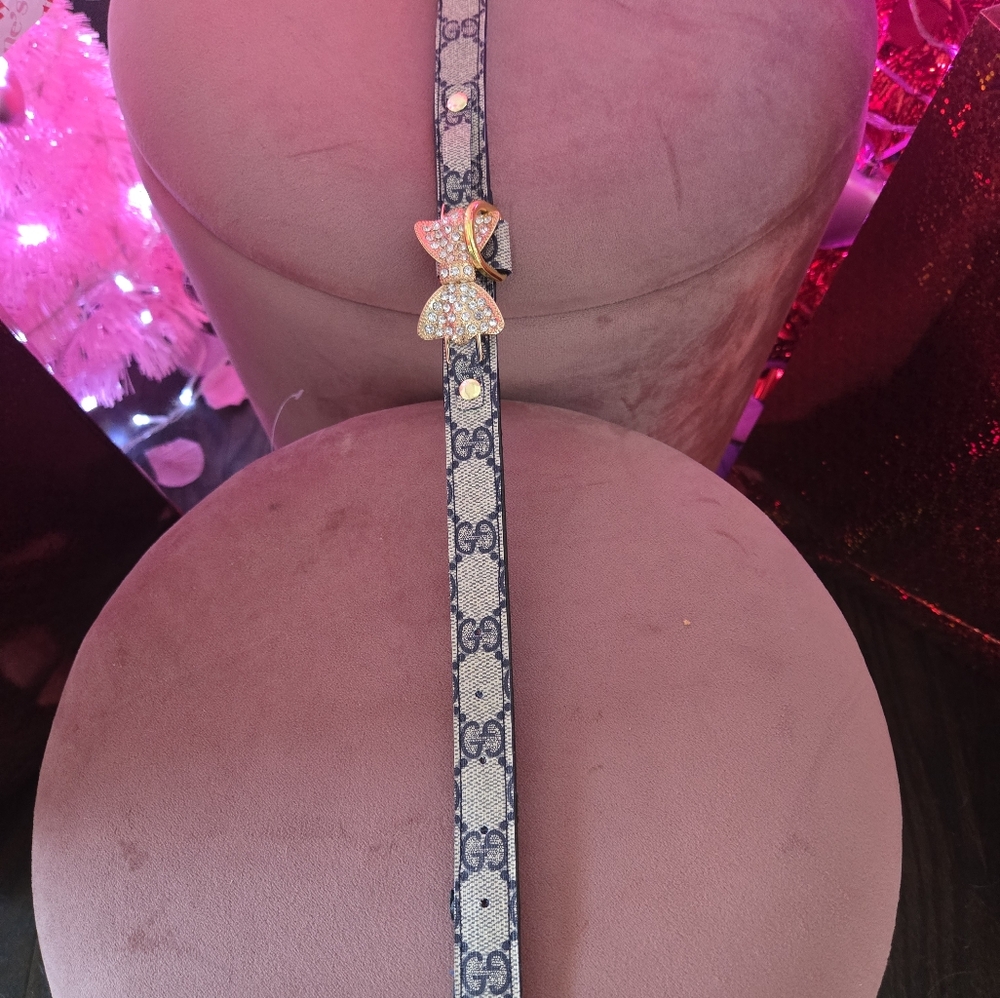 PD1 -.Large Dog Collar Upcycled from Authentic Gucci Material